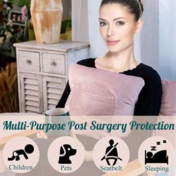 cococar Mastectomy Pillow - Post Surgery Pillow After Breast Cancer Surgery or Breast Reduction, Lumpectomy Pillow, Patient Care Recovery Healing Support for Port Pacemaker and Heart Surgery Recovery