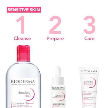 Bioderma Sensibio H2O Micellar Water, Duo Pack Makeup Remover, Gentle for Skin, Fragrance-Free & Alcohol-Free, No Rinse Skincare with Micellar Technology for Normal To Sensitive Skin Types