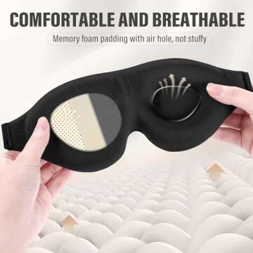 YIVIEW Sleep Mask: Complete Light Blocking for Comfort