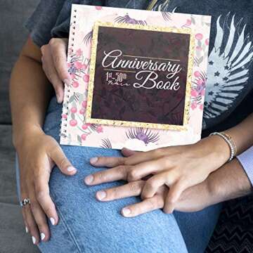 Anniversary Book - A Hardcover Wedding Memory Album To Document Wedding Anniversaries From The 1st To 50th Year - Anniversary Memory Book - Anniversary Book for Couple pink