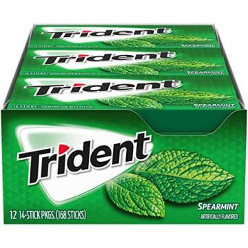 Trident Spearmint Sugar Free Gum - 12 Packs