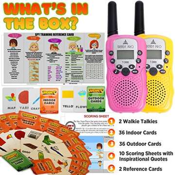 Scavenger Hunt Game for Kids - Walkie Talkies Outdoor Activities for Kids Camping Games for Families Outdoor Spy Kit for Kids Treasure Hunt Fun Outdoor Activities for Kids Board Games Girls Boys Teens