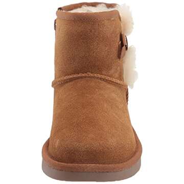 Koolaburra by UGG Girls Victoria Mini Fashion Boot - Cozy Chestnut, Toddler Size 11