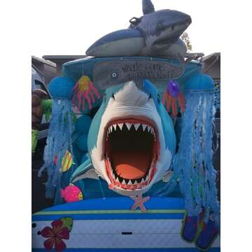 Trunk or Treat Decoration for SUV, Shark Monster Trunk or Treat Car Archway Garage Decor Halloween Outside Car Decor Exterior (Shark)