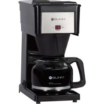 BUNN GRB Velocity Brew 10-Cup Home Coffee Brewer - Fast Brewing, Sleek Design