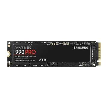 SAMSUNG 990 PRO SSD NVMe M.2 PCIe Gen4, M.2 2280 Internal Solid State Hard Drive, Seq. Read Speeds Up to 7,450 MB/s for High End Computing, Gaming, and Heavy Duty Workstations, MZ-V9P2T0B/AM