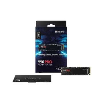 SAMSUNG 990 PRO SSD NVMe M.2 PCIe Gen4, M.2 2280 Internal Solid State Hard Drive, Seq. Read Speeds Up to 7,450 MB/s for High End Computing, Gaming, and Heavy Duty Workstations, MZ-V9P2T0B/AM