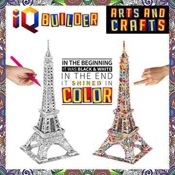 IQ BUILDER | Fun Creative DIY Arts and Crafts KIT | Best Toy Gift for Girls and Boys Age 12 Year Old | Educational Art Building Painting Coloring 3D Puzzle Project Set for Kids and Adults