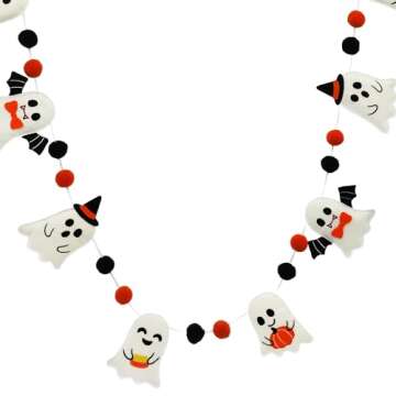 6ft. Ghosts & Balls Garland by Ashland®-Halloween Garland