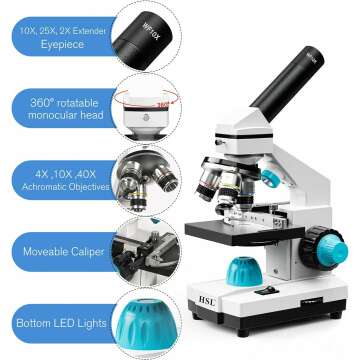 HSL 40X-2000X Microscope Kit for Kids and Students