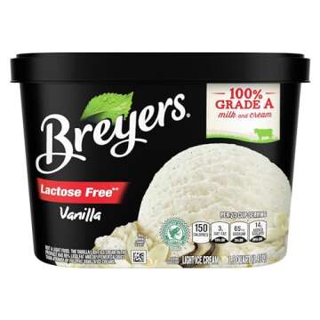 Breyer's Light Ice Cream Low-Fat Ice Cream Vanilla Ice Cream Lactose-Free Ice cream and Low-Calorie Ice Cream 48 oz