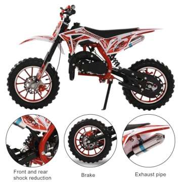 50cc Kids Dirt Bike with Shock Absorption | Adventure Ready