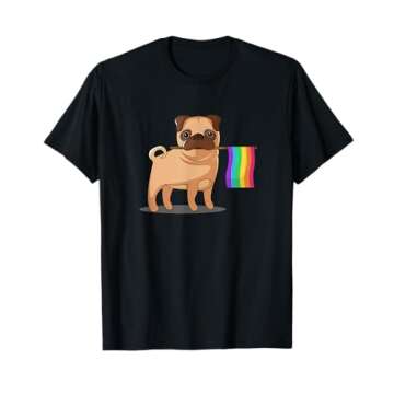 Gay Pride Flag Pug T-Shirt - LGBT Pride Shirt T-Shirt