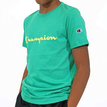 Champion Boys Heritage Cotton Logo Tee Shop Now!