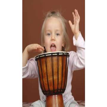 Drums Djembe Drum Djembe jembe is a Rope- goat skin Covered Goblet Drum Played by Hands West Africa style (4x8) Designed in the USA