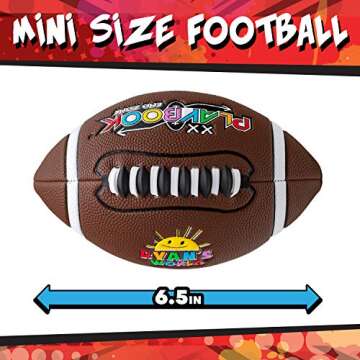 Franklin Sports Ryan's World Mini Football - Playbook Mini Football for Kids - Extra Grip Laces - Play Diagrams Included - Perfect First Football