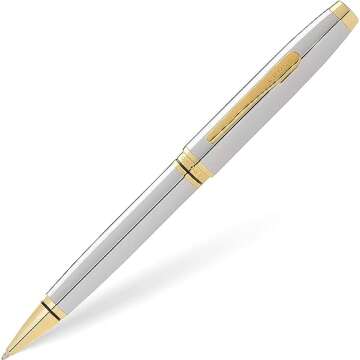 Cross Coventry Polished Chrome & Gold-Tone Ballpoint Pen - Luxury Writing