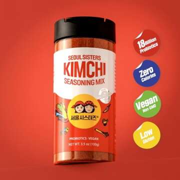 SEOUL SISTERS KIMCHI SEASONING MIX, 3.5 oz (100g) 1EA - Rich in Probiotics, Perfect for BBQ, Meat, Chicken, and Vegetables