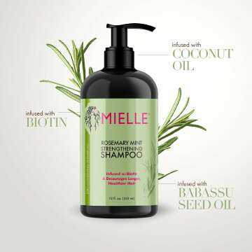 Mielle Organics Rosemary Mint Shampoo 12oz - Strengthens