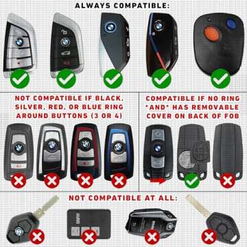 Key Fob Replacement Batteries for BMW (1-9 Series X1 X2 X3 X4 X5 X6 X7 XM iX i3 i4 i7 i8 M3 M5 M8) Key Remote (Pack of 2) (Check Fitment Guide)