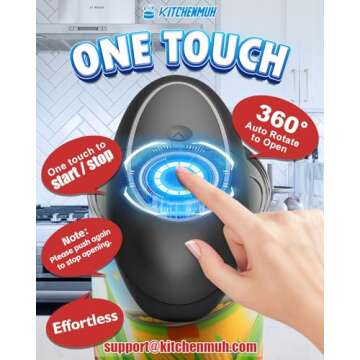 One Touch Electric Can Opener Fits Almost All Can Sizes for Seniors with Arthritis, Hand Held Battery Operated Can Opener with Smooth Edge, Food Safe Kitchen Gadgets Automatic Can Opener for Kitchen