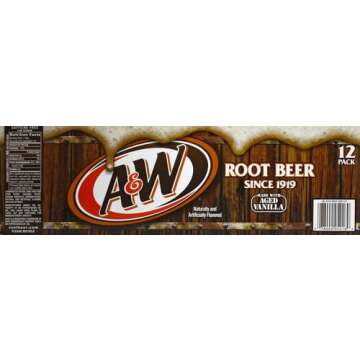 A&W Root Beer Soda, 12 Fl Oz (Pack of 12)