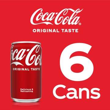 Coca-Cola Mini Cans 6-Pack 7.5 oz Refreshing Drink