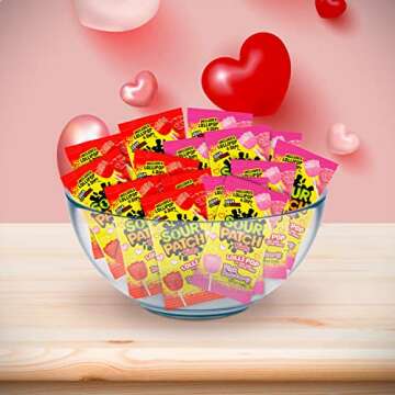 SOUR PATCH KIDS Lollipop with Sour Candy Dipping Powder Valentines Day Candy, 20 Lollipops