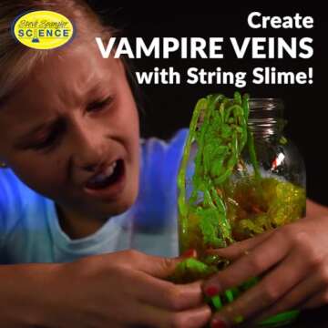 Steve Spangler Science String Slime Deluxe Kit, Includes Pink, Blue, Yellow & Clear (3.4 oz. Each) – DIY Slime Science Experiment Kit for Kids, Learn/Teach Science of Polymers, Exciting STEM Activity