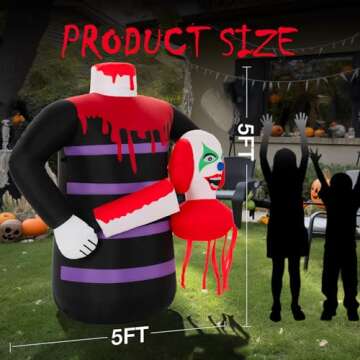 Joker Killer 5Ft Halloween Inflatable Outdoor Decoration