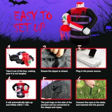 Joker Killer 5Ft Halloween Inflatable Outdoor Decoration