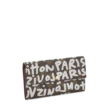 Louis Vuitton, Pre-Loved Stephen Sprouse x Louis Vuitton Grey Monogram Graffiti Porte Monnaie Credit, Grey