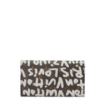 Louis Vuitton, Pre-Loved Stephen Sprouse x Louis Vuitton Grey Monogram Graffiti Porte Monnaie Credit, Grey