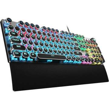 AULA F2088 Typewriter Style Mechanical Gaming Keyboard | Blue Switches