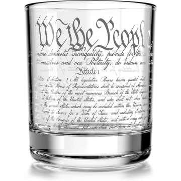 USA Patriotic Whiskey Glass