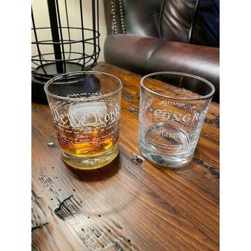 USA Patriotic Whiskey Glass