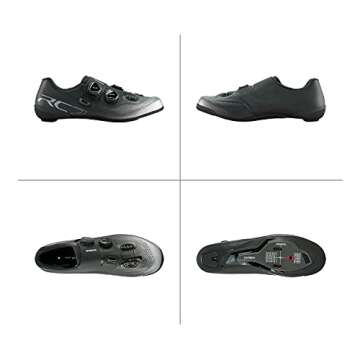 SHIMANO SH-RC702 Competition-Level Men's Road Cycling Shoe, Black, 10-10.5