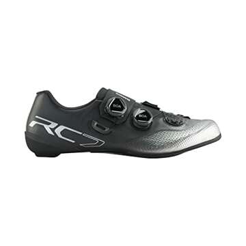 SHIMANO SH-RC702 Competition-Level Men's Road Cycling Shoe, Black, 10-10.5