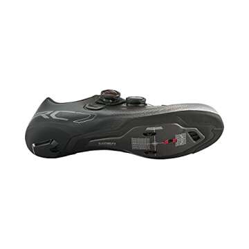 SHIMANO SH-RC702 Competition-Level Men's Road Cycling Shoe, Black, 10-10.5