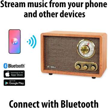 Vintage Victrola Bluetooth Radio