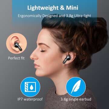 Bluetooth 5.3 Earbuds with 40H Battery & Noise Cancelling