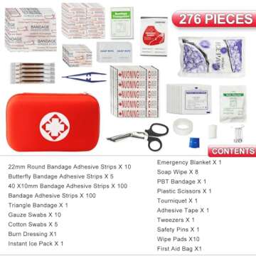 276PCS First Aid Kit Home Car Camping Hiking Emergency Supplies