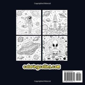 Space Coloring Book | Ages 8-12 | 52 Pages | Astronauts, Aliens, Rockets, and Planets | Space Coloring Book for Kids