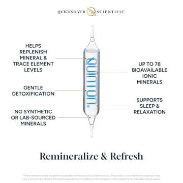 Quicksilver Scientific Original Quinton Isotonic Solution with Sea Water Minerals + Alpine Spring Water - Liquid Hydration, Electrolyte + Multi Minerals Supplement (30 Single Serving Vials)