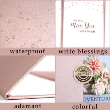 Rose Gold Farewell Guest Book Alternative for Everyone