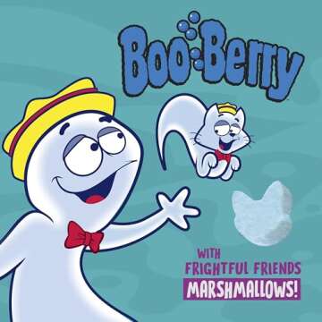 Boo Berry Cereal with Monster Marshmallows, Kids Breakfast Cereal, Limited Edition, Made with Whole Grain, Family Size, 16 oz