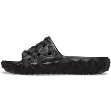 Classic Geometric Slide v2 in Black by Crocs