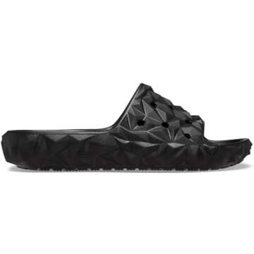 Classic Geometric Slide v2 in Black by Crocs