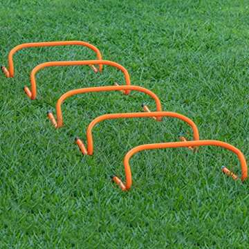 Trademark Innovations 6" Speed Training Hurdles (Set of 5, Orange)