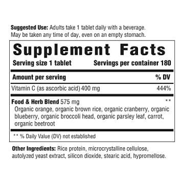 INNATE Response Formulas Vitamin C-400 mg - Antioxidant Vitamin C Supplement - Promotes Immune and Cellular Health - Vegan, Kosher, and Non-GMO - 180 tablets (180 Servings)